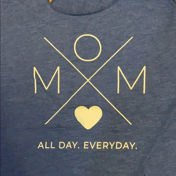 NWOT Mom themed blue racerback tank top Small - Picture 2 of 3